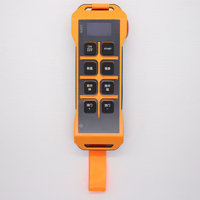 Industrial 8-Button Crane Handheld Remote, 1.54" OLED Screen, 433MHz, IP67, CE Certified