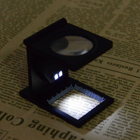 Loupe pliable en métal noir 8X TH9005B, testeur de lin et loupe d'imprimante