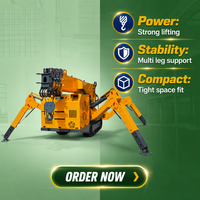 Grue araignée télescopique sur chenilles de 4 tonnes certifiée CE, personnalisable, pour levage en extérieur sur sites étroits