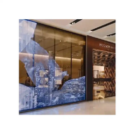 Vente en gros P3.9-7.8 écran LED transparent mur vidéo intérieur publicité affichage numérique affiche couleur écran en verre led