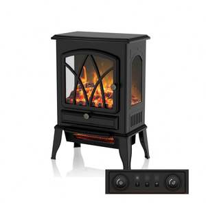 Poêle à <span class=keywords><strong>bois</strong></span> moderne en acier avec effet de flamme pour le salon, la chambre ou l'appartement - Product Image 5