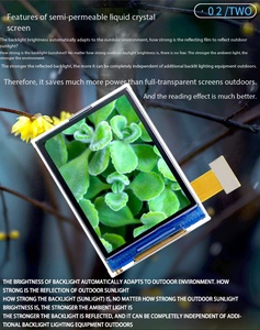 จอแสดงผล TFT แบบ Transflective ขนาด 2.2 นิ้ว ความละเอียด 240(RGB)x320 ใช้ชิป ST7789V ความสว่าง 160nits รองรับ MCU 16 บิต อินเทอร์เฟซ 4LEDS จอแสดงผลสี TFT - Product Image 3