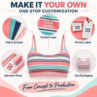 Soutien-gorge de sport pour femme à rayures imprimées, respirant, en tissu recyclé, à maintien élevé, pour le yoga, le Pilates et les loisirs