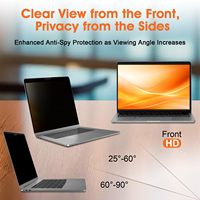 Pelindung Layar Magnetik Anti Intip untuk MacBook Air 13.6/13 inci M5 2026, Filter Privasi Laptop Anti Silau yang Dapat Dilepas