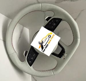 Volant sport en cuir véritable <span class=keywords><strong>Audi</strong></span> RS d'origine, à fond plat, assemblage en cuir, volant modifié - Product Image 3