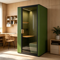 Cabine de bureau insonorisée modulaire et mobile pour la maison et le bureau, idéale pour les appels vidéo quotidiens et le travail en immeuble de bureaux