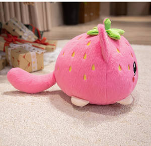 ตุ๊กตาแมวสตรอว์เบอร์รี่ HECION ของเล่นตุ๊กตาขนนุ่ม ตกแต่งบ้าน ของขวัญสำหรับเด็กผู้หญิงในวันเกิดและวันหยุด - Product Image 4