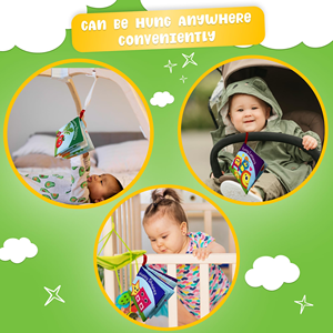 Juego de 6 Libros de Tela de Primera Calidad, Suaves al Tacto, para el Desarrollo Infantil Temprano, Libros de Tela para Bebés - Product Image 4