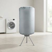 Séchoir à linge électrique intelligent avec minuterie, machine de séchage automatique, séchoir à linge rond pliable et portable pour la maison