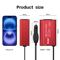 Convertisseur de courant pour voiture 300W, DC 12V vers AC 220V, norme australienne, chargeur USB rapide, mini format pour les voyages
