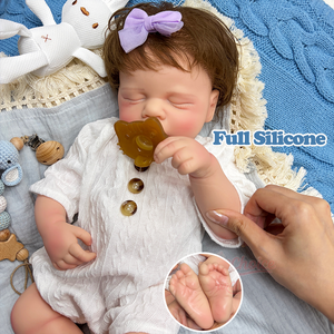 Poupée Reborn en Silicone de Qualité Peau Réelle, Cheveux Implantés, 20 pouces, LouLou Rebound, Visage Réaliste, pour Collectionneurs et Jouet pour Enfants - Product Image 1