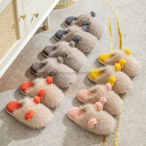 Women's Indoor Home for <b>Slippers</b> Comfy Memory Foam Woolen Winter Warm Fuzzy Plush Cute Fluffy Design Soft Embroidered Sp - Product Image 4