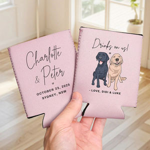 Pendingin Minuman Pernikahan Unik untuk Hewan Peliharaan, Souvenir Pernikahan yang Dipersonalisasi, Perlengkapan Promosi dengan Hewan Peliharaan yang Unik untuk Pernikahan - Product Image 1