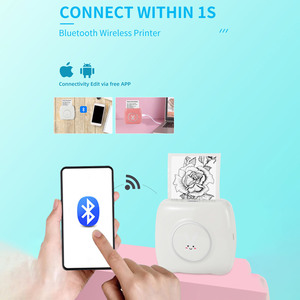 Mini <b>Printer</b> P20 Pink 58mm USB Interface Rechargeable Battery For Home Use - Product Image 2