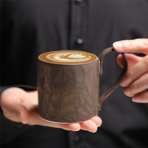 Taza de café de cerámica vintage de alta estética, taza de desayuno de cerámica rústica <span class=keywords><strong>para</strong></span> té de la tarde, taza de agua <span class=keywords><strong>para</strong></span> <span class=keywords><strong>parejas</strong></span>, transfronteriza - Product Image 2