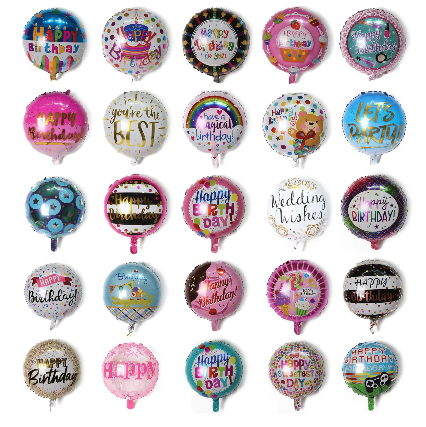 Ballons joyeux anniversaire en aluminium, 1 pièce, à hélium, flottant, en Mylar, décoration de fête
