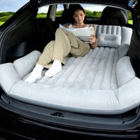 Matelas gonflable pliable pour coffre de SUV, écologique, épais, anti-fuite, en PVC floqué, double usage extérieur, droit
