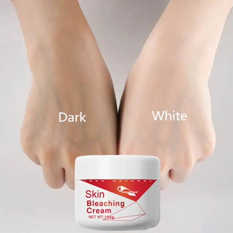 Özel etiket kendi marka 100g cilt beyazlatıcı krem beyaz yüz vücut bitkisel beyazlatıcı krem siyah cilt için