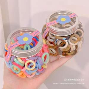 ยางรัดผมเด็กยืดหยุ่นสูง บรรจุ 100 ชิ้นในกระปุก ปลอดภัยสำหรับเส้นผม เหมาะสำหรับรัดนิ้วโป้งเด็กเล็ก-qiyu - Product Image 2