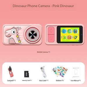R2509-836恐龙造型儿童相机迷你教育数码相机自拍MP3功能防水儿童手机相机 - Product Image 6