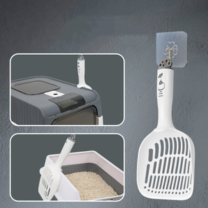 Cuchara para arena para gatos Pala grande de plástico Agujeros pequeños Cuchara para arena para gatos grande y simple - Product Image 5