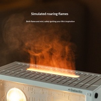 Diffuseur d'aromathérapie et humidificateur silencieux sans brume, avec effet de flamme simulée, design Astronaute spatial, capacité 8L, fonction minuterie, 26 ans de durée de vie