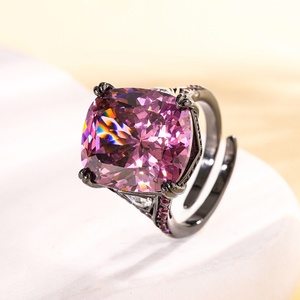 Anillos de Cobre Ecológicos con Circonitas Multicolores de 14*16mm para Mujer, Joyería de Moda para una Elegancia Femenina y Uso Diario Premium - Product Image 3