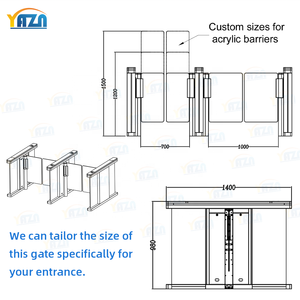 Barrière de vitesse à reconnaissance IA intelligente avec ailes étendues de 1400 mm, ouverture en 0,2 s pour laboratoires de recherche technologique de pointe et centres de données de cybersécurité - Product Image 5