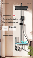 Système de douche numérique moderne en métal à température contrôlée avec affichage numérique – Garantie 5 ans – Solution complète pour salles de bain d'hôtels