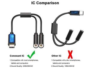 Bộ Chia Tai Nghe USB Type C Y Splitter Combo Giắc Cắm Âm Thanh 3.5Mm + Bộ Chuyển Đổi Mic 3 Cực TRS Thẻ Âm Thanh Nổi Ngoài Cho Mac Book - Product Image 5