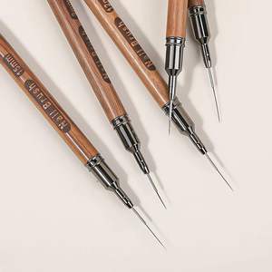 Pinceau à ongles en gel synthétique avec manche en bois personnalisé pour la peinture d'art d'ongles DIY - Product Image 2