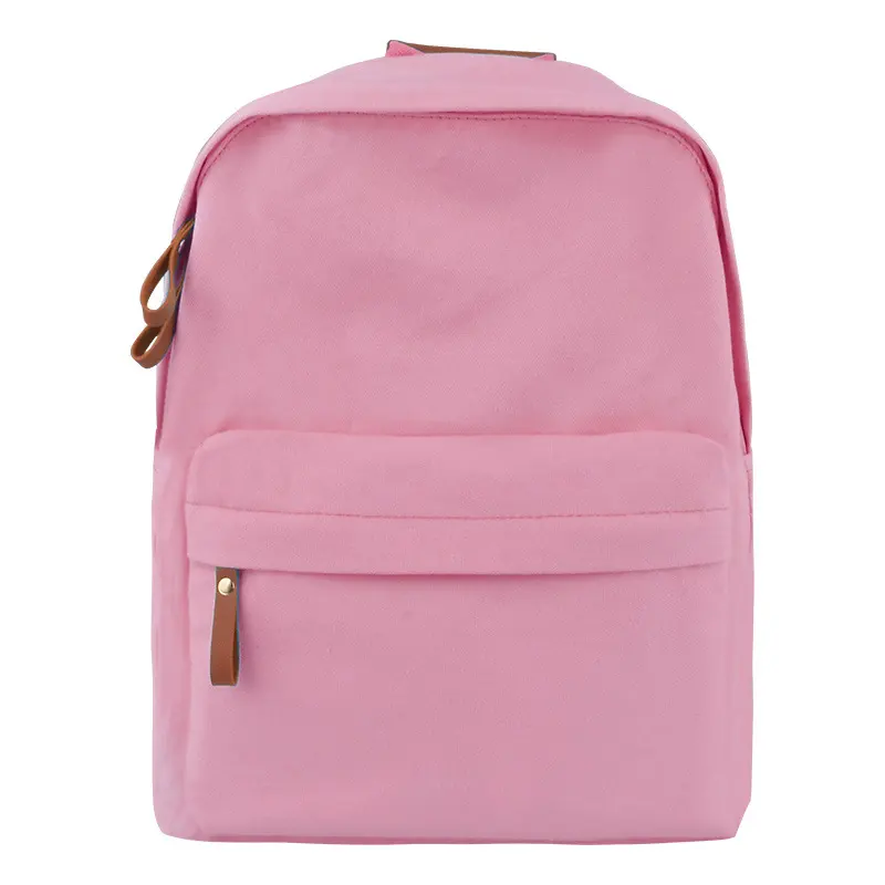 Basit tasarım erkek kız tuval şeker renk okul çantası özel logo kolej öğrenci sırt çantası