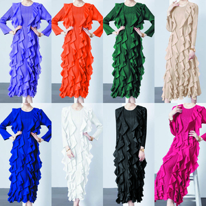Robes Africaines d'Été 2026 pour Femmes Grandes Tailles, <span class=keywords><strong>Robe</strong></span> Longue Plissée à Volants, Manches Longues Décontractées, <span class=keywords><strong>Robe</strong></span> de Soirée Élastique, Kaftan Femme - Product Image 1