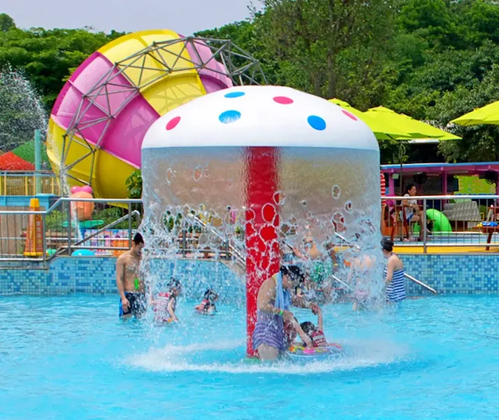 Çocuk havuzu su oyun mantar sprey için özelleştirilmiş su parkı çocuklar su oyunları için eğlenceli