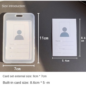 Porte-cartes à lanière en gros Porte-cartes en <span class=keywords><strong>plastique</strong></span> transparent double face <span class=keywords><strong>pour</strong></span> les cartes du personnel de travail - Product Image 3