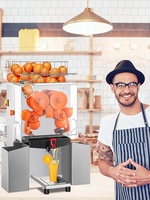 Fruit Sinaasappelsap Citroensap Commerciële Elektrische Automatische Citrus Sinaasappelpers Squeezer Machine