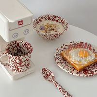 Usine en gros personnalisé éclaboussures logo coloré Splash fonte acier Camping extérieur émail soucoupe assiette