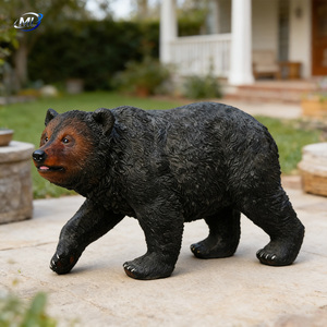 Estatuas de Animales de Tamaño Real, Accesorios de Decoración para Fiestas, Oso Negro Caminante, Realista, de Resina y Fibra de Vidrio, Estilo Caricatura - Product Image 6