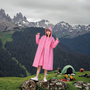 Poncho de lluvia de EVA duradero, impermeable, ecológico, para una sola persona, para acampar - Product Image 5