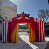 Arc de cirque gonflable rose de vente chaude pour la décoration de spectacles de cirque, arc de cirque rose personnalisé