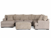 Canapé modulaire moderne en tissu, sectionnel, de luxe, à assise profonde, en forme de L, avec mousse haute densité, pour hôtel et salon, en bois