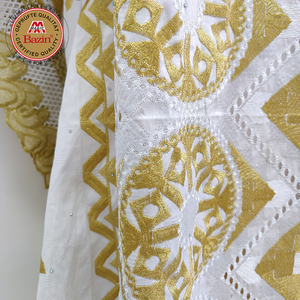 Robes en Tissu Bazin Riche de Qualité Supérieure 2026 pour Fêtes, Robes en Coton Brodées avec Motifs et Couleurs Magnifiques à Coudre pour Femmes ou Hommes - Product Image 3