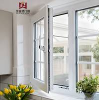 Ventana Abatible Moderna de Seguridad de PVC con Cierre Multipunto, Refuerzo de Acero, Resistente al Viento, para Cocina y Baño