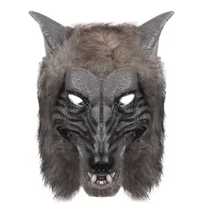 Halloween Creepy Party Animal Mask Deluxe Novelty Halloween Costume Party Latex Fancy Ball Wolf Mask