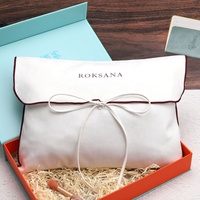 Vente Chaude d'Usine Blanc Sergé Coton Rabat Vêtements Sac à Main Emballage Sac Portefeuille Imprimé Logo Personnalisé Pochette Anti-Poussière Coton Enveloppe