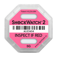 Étiquettes ShockWatch originales avec étiquettes complémentaires, autocollants indicateurs ShockWatch2