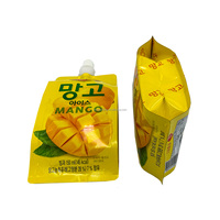 Sac de pochette debout réutilisable personnalisé en plastique pour emballage de boisson de jus de fruits liquide avec bec verseur