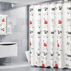 CF PEVA imperméable à l'eau anti-moisissure salle <span class=keywords><strong>de</strong></span> bain drapé géométrique Checker <span class=keywords><strong>rideau</strong></span> <span class=keywords><strong>de</strong></span> <span class=keywords><strong>douche</strong></span> - Product Image 5