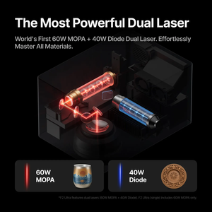 XTool F2 Ultra 60W MOPA 40W Grabador Láser de Diodo Dual de Alta Velocidad, Área de Trabajo de 220x220mm, Máquina de Grabado de Metal a Color - Product Image 6