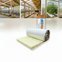 R100 Con Lamina Blanca Lana De Vidrio En Rollos Para Sudamerica White Faced Fireproof Fiberglass 140mm Lana De Vidrio Rollada
